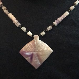Handmade Arrowhead Shaped Pendant Beaded Necklace